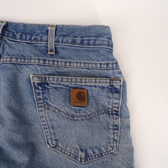 Carhartt Men's Flannel Lined Blue Jeans - see measurements - Picture 10 of 11